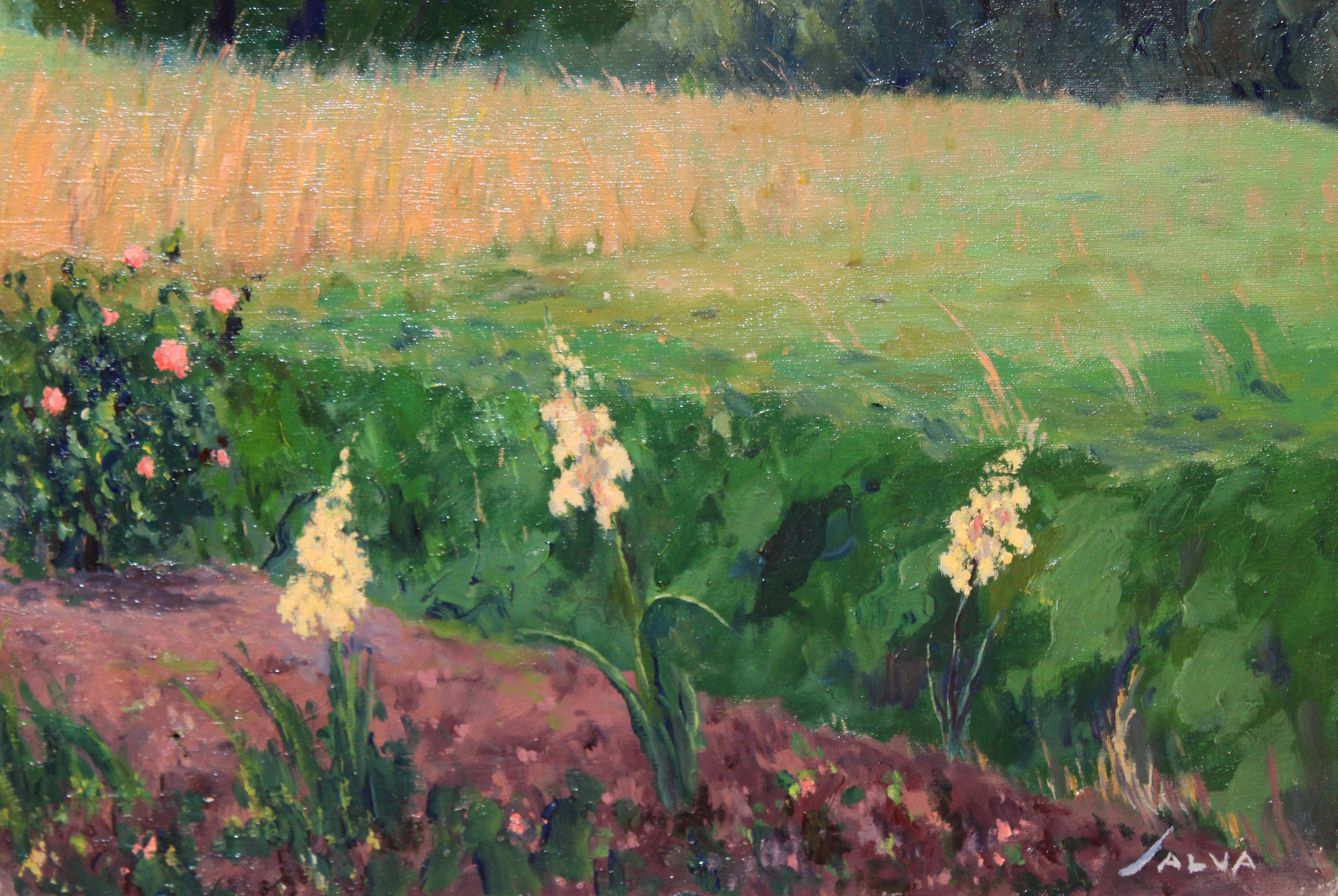 Óleo sobre tela - Tranquillité rurale en vente 3