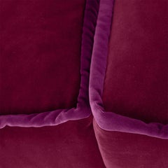 Rafaella Bio Burgund & Kirsche dunkel Samt 3-Sitzer Sofa