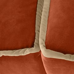Rafaella Bio Orange & Beige Velvet 3 Seater Sofa