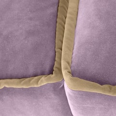 Divano a 3 posti in velluto rosa pastello e beige Rafaella Bio