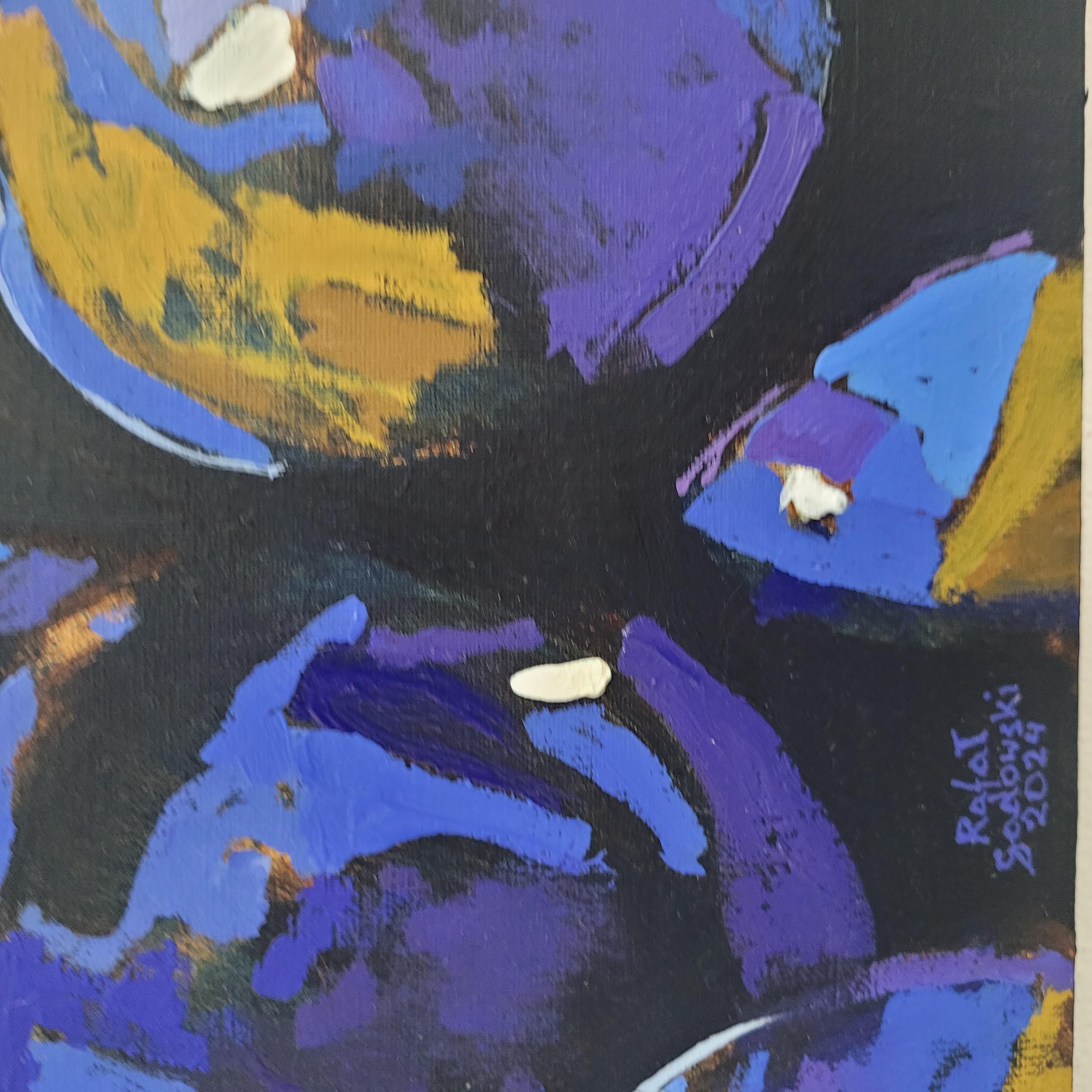 Arándanos 04. Pintura al óleo figurativa, Naturaleza muerta Pop art colorista, Arte polaco - Painting Otro estilo de arte de Rafał Gadowski