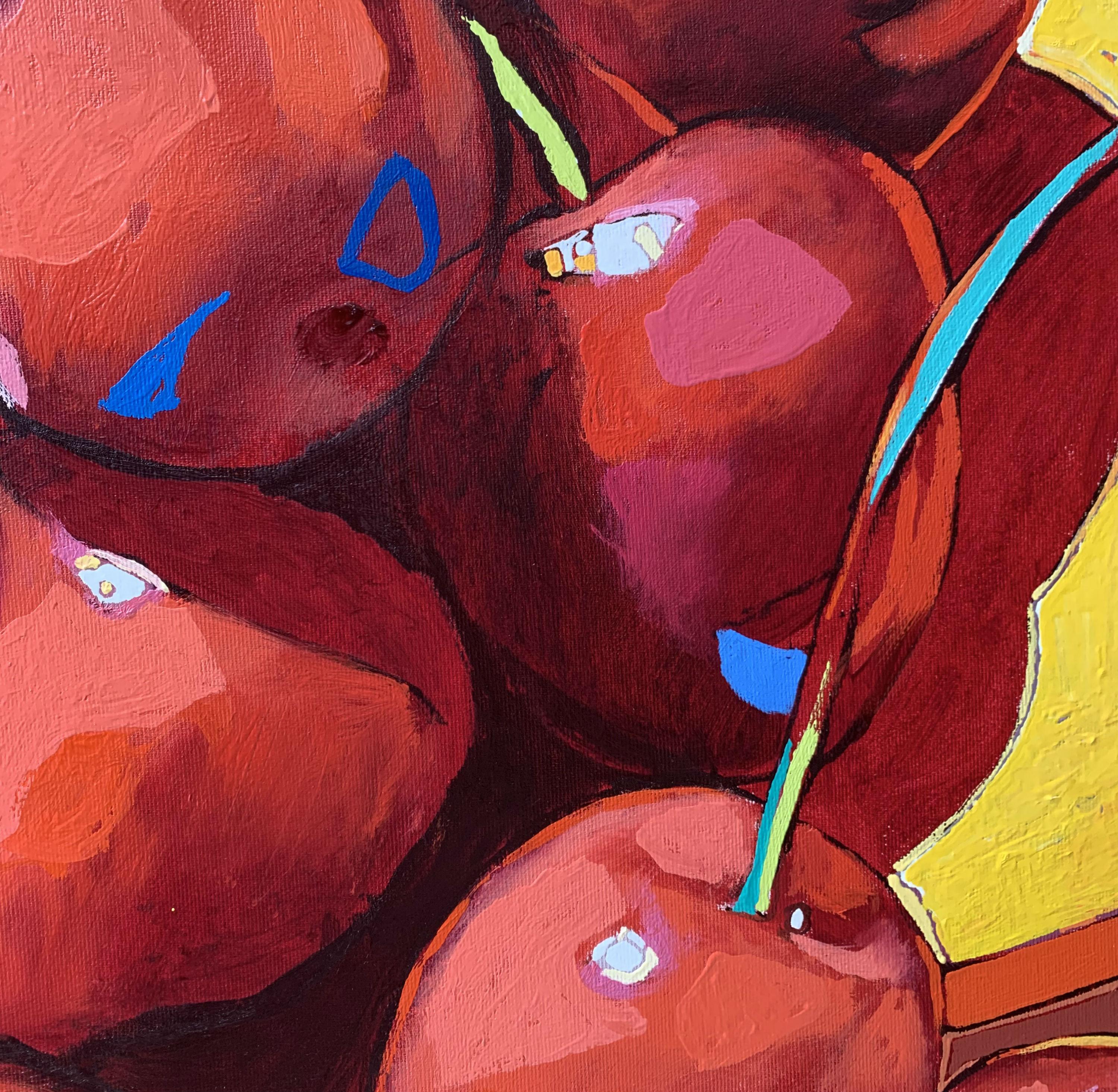 cherries oil painting