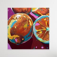 Lemons 18 - Contemporary Figurative Oil Painting Pop Art, Still life, Polish art