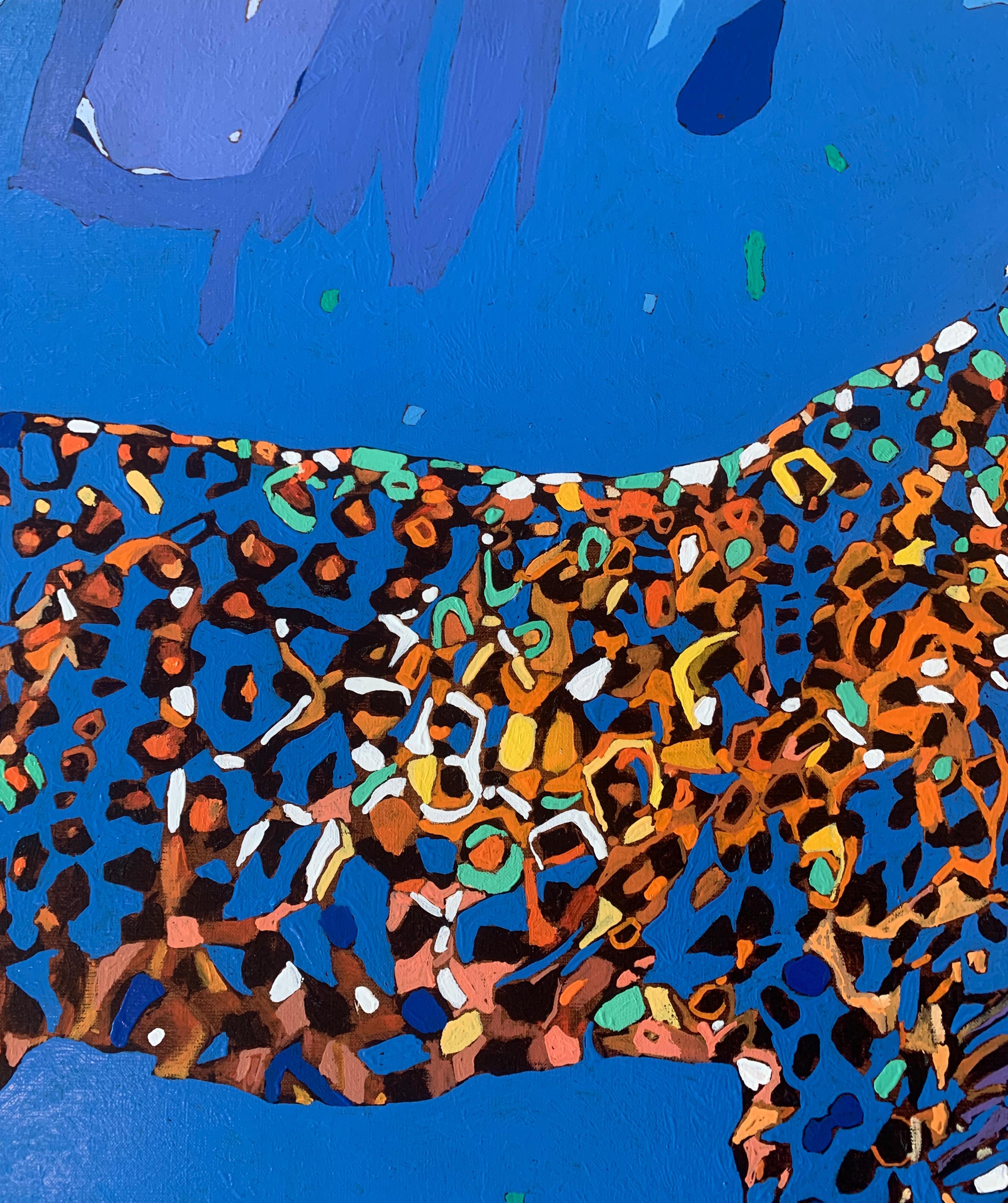 Panther 10. Pittura ad olio figurativa, Colorata, Pop art, Animali, Artista polacco - Painting Altro stile artistico di Rafał Gadowski
