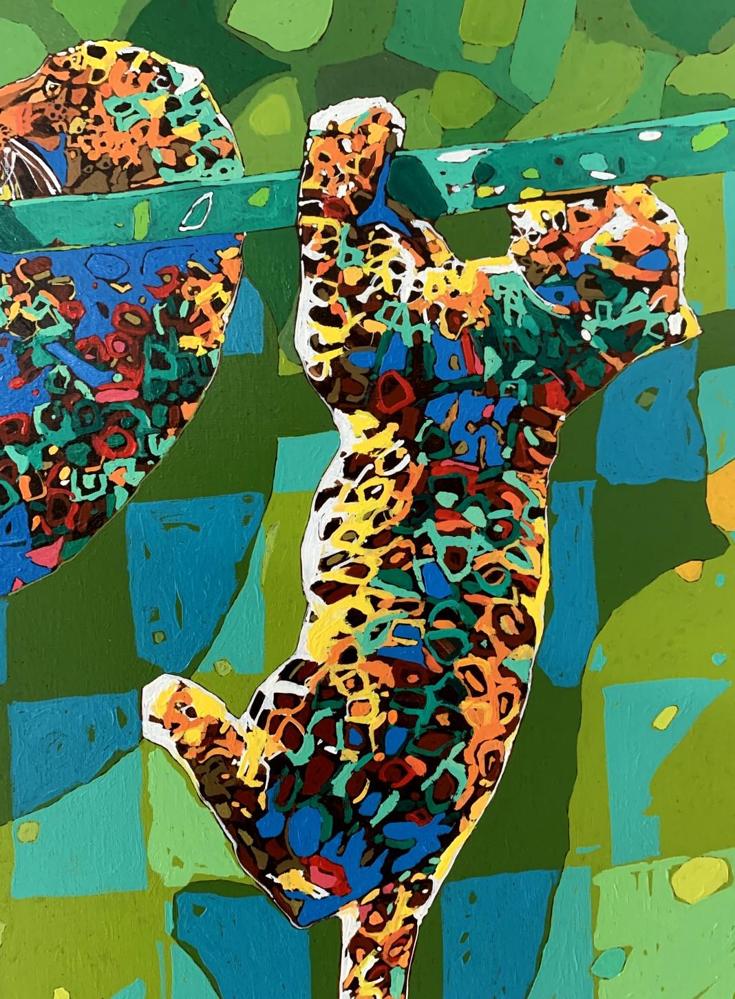 Panthers 09 - Pittura ad olio figurativa, Pop art, Animali, Artista polacco - Painting Altro stile artistico di Rafał Gadowski