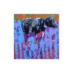 Rafał Gadowski, Cow, Large Contemporary Animal Painting, Oil on Canvas