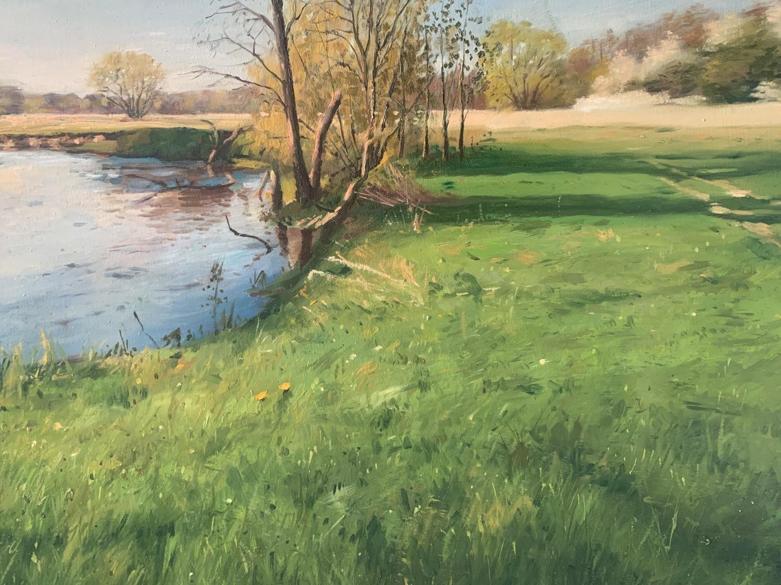 Frühling. Figurative Landschaft Ölgemälde, Klassischer Stil, Realismus, Polnische Kunst (Sonstige Kunststile), Painting, von Rafał Gadowski