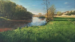Primavera. Paisaje figurativo Pintura al óleo, Estilo clásico, Realismo, Artista polaco