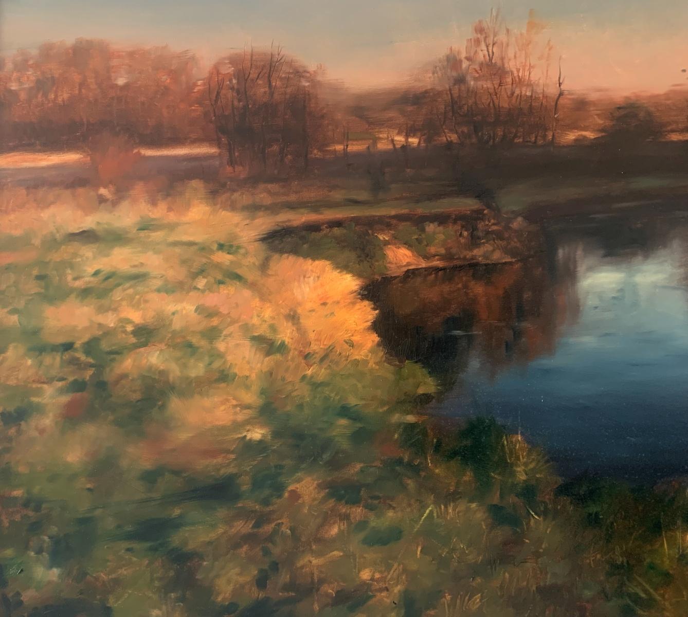 Paisaje tonalista. Pintura al óleo figurativa, Estilo clásico, Realismo, Artista polaco - Painting Otro estilo de arte de Rafał Gadowski