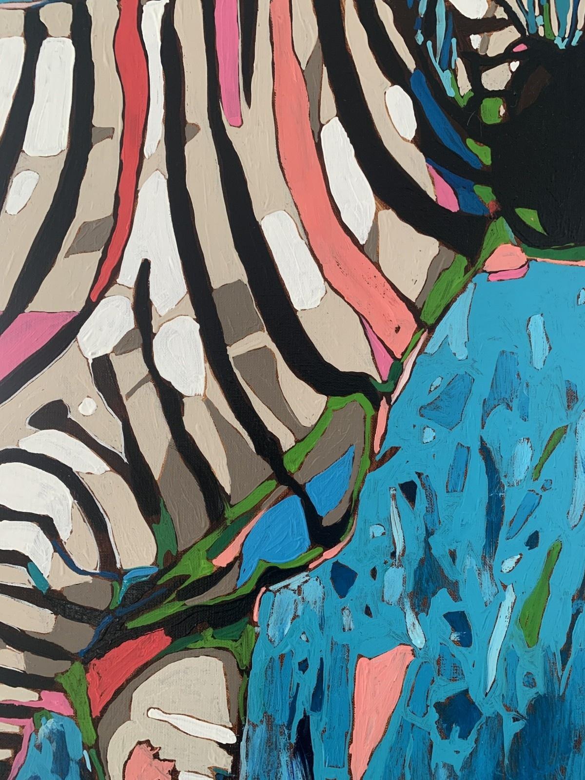 painting of zebra