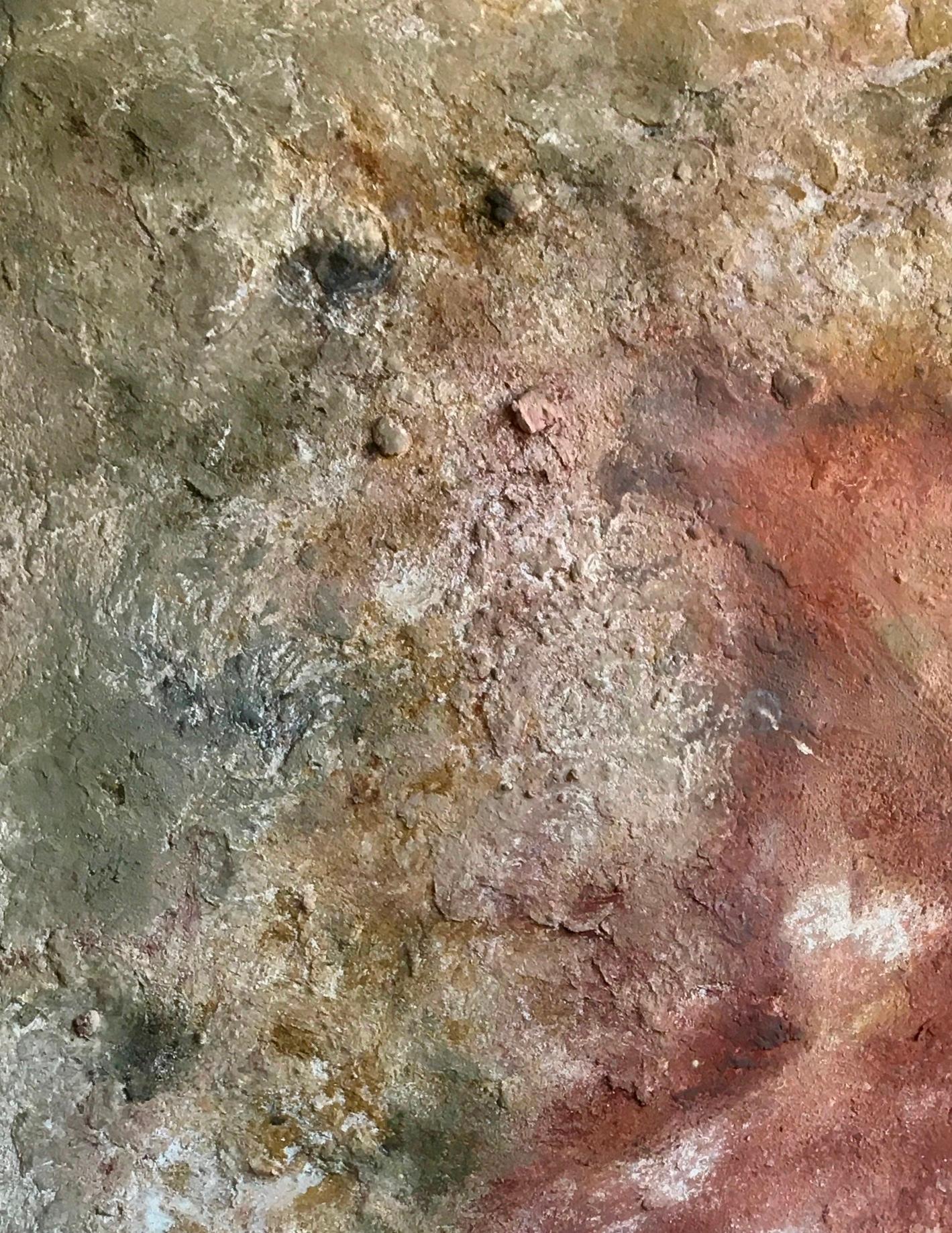 Policrom II Mixed Media . 130x90 cm. Acrylmalerei
 Rafel Egea keine andere Ausbildung als der natürliche Impuls, er arbeitet auf der Suche nach dem Endergebnis der Arbeit. Er sucht gerne nach einer Parallelwelt in der bekannten Realität, um 