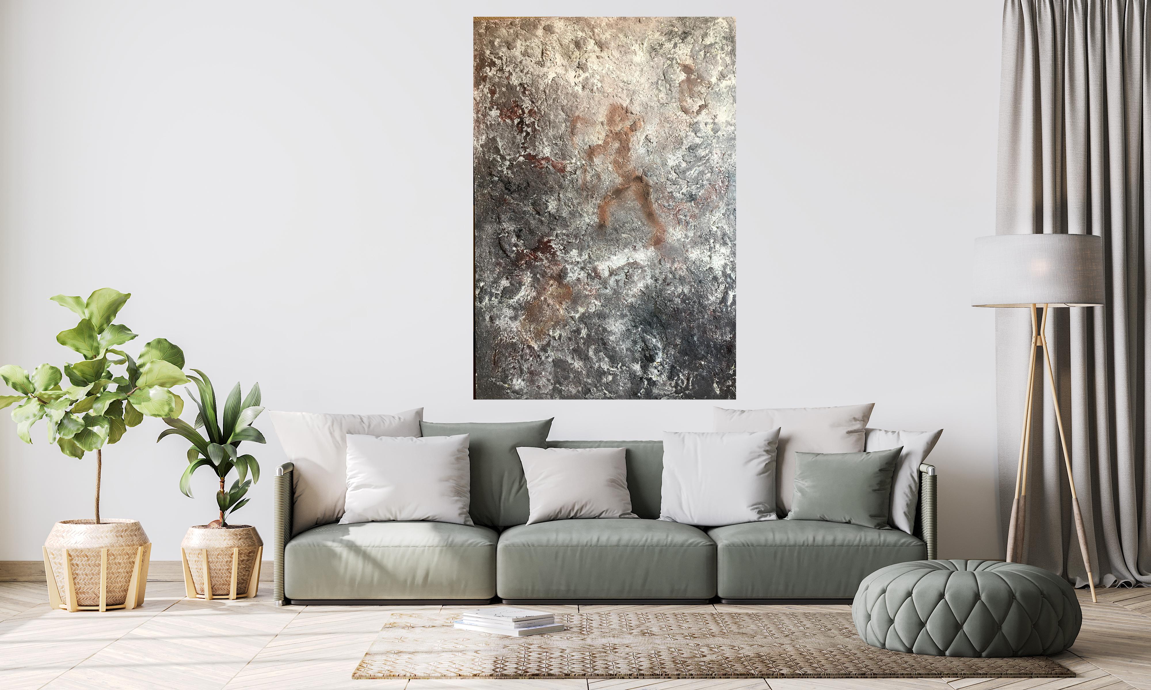 HOMO SAPIENS Gemischte Medien . 90 X130 cm. Acrylmalerei
 Rafel Egea keine andere Ausbildung als der natürliche Impuls, er arbeitet auf der Suche nach dem Endergebnis der Arbeit. Er sucht gerne nach einer Parallelwelt in der bekannten Realität, um