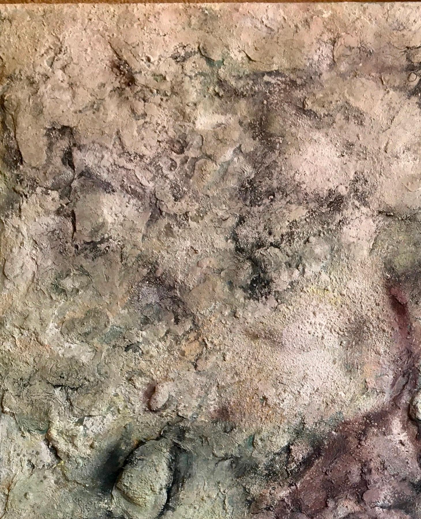 Policrom II Mixed Media . 130x90 cm. Acrylic Painting
 Rafel Egea no other training than the natural impulse, he works looking for the final result of the work. He likes to search for a parallel world in known reality, to create 