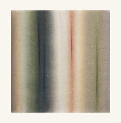 Continuum Beige 57x57cm contemporary Italian abstract painting pastel on paper