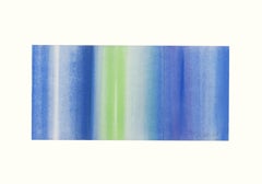 Continuum Blue 42x57cm contemporary Italian abstract painting pastel on paper