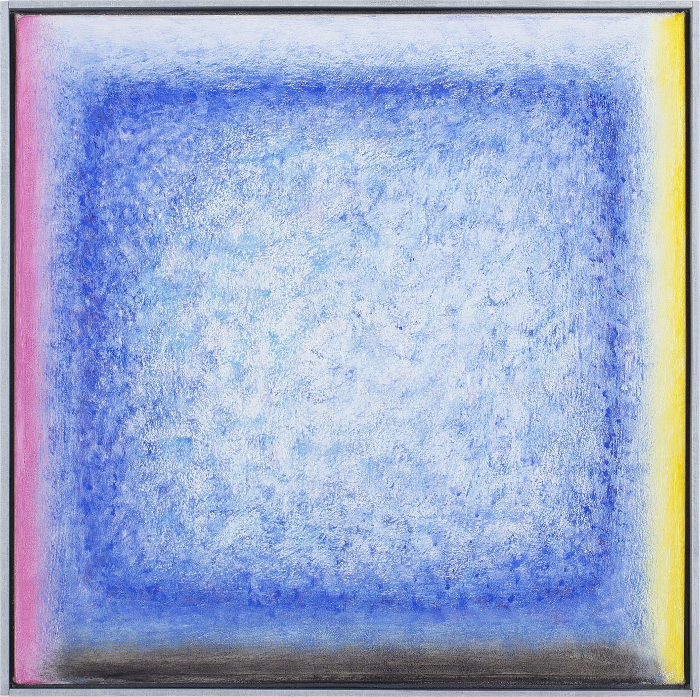 Raffaele Cioffi Abstract Painting - "Soglia Blue" contemporary Italian abstract painting oil on canvas blue