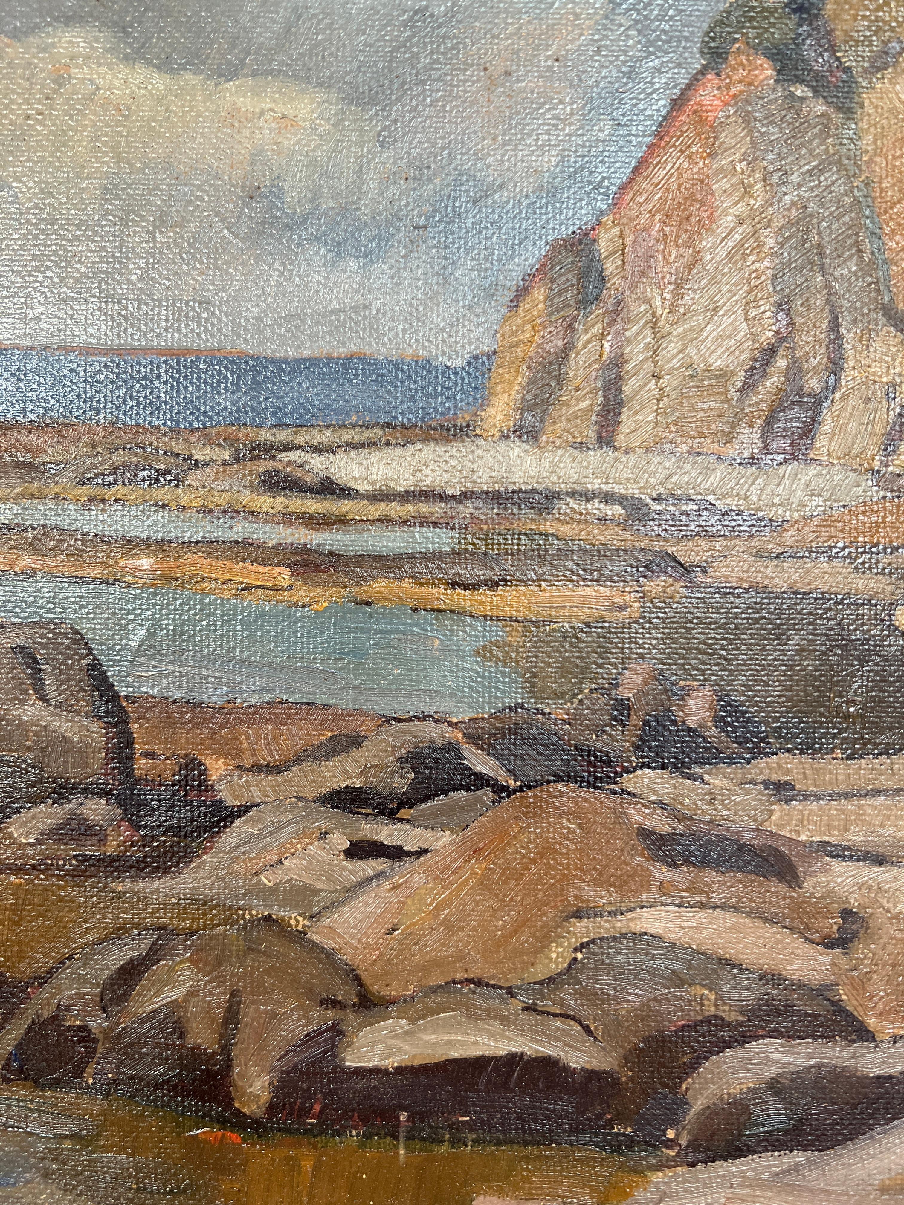 Paisaje marino - Landscape Painting Gris de Raffaele De Grada