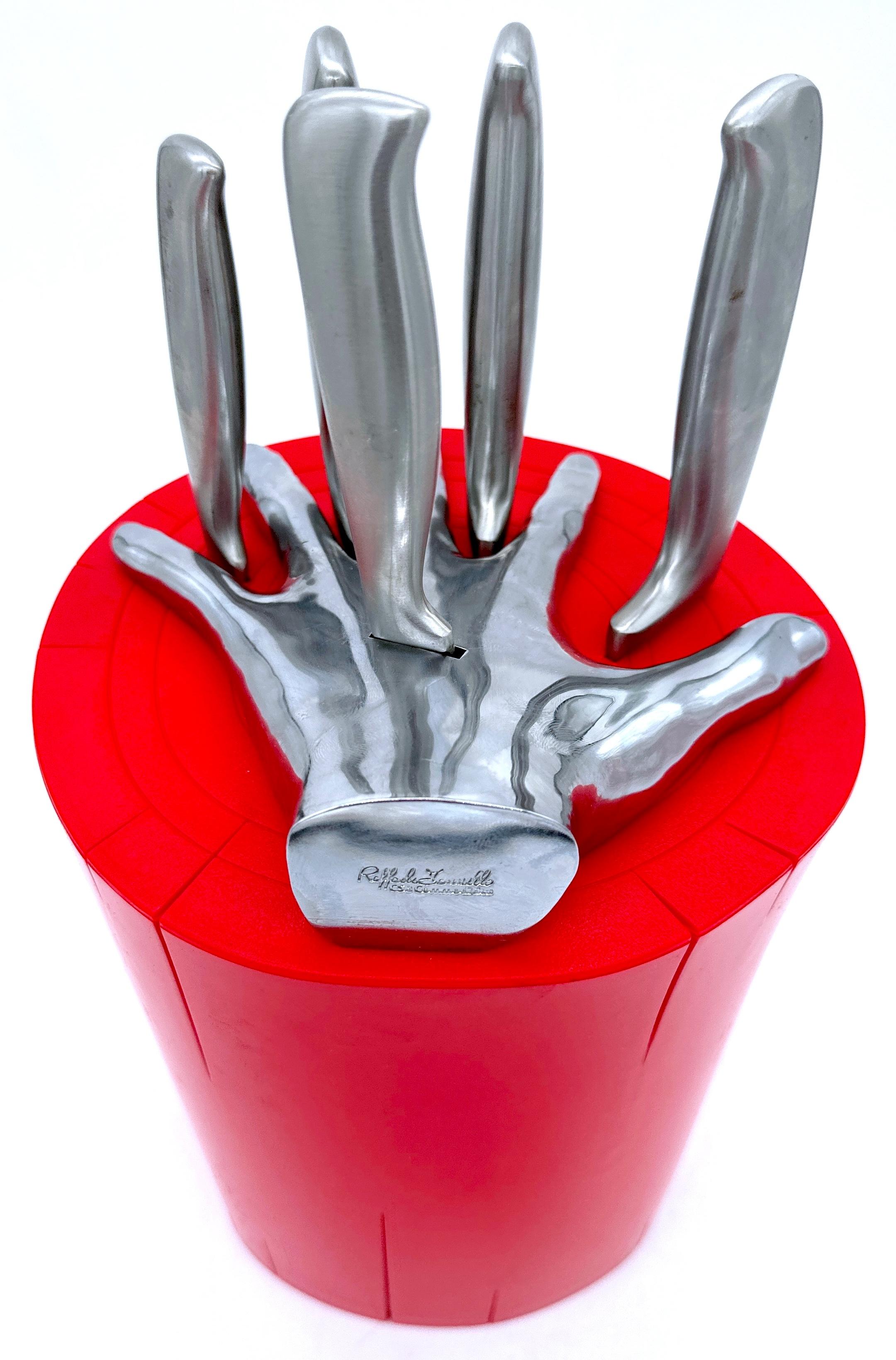 Raffaele Lannello Fünf Finger Pop Art Küche Fünf-Messer-Block-Set, Pop-Art (Moderne) im Angebot