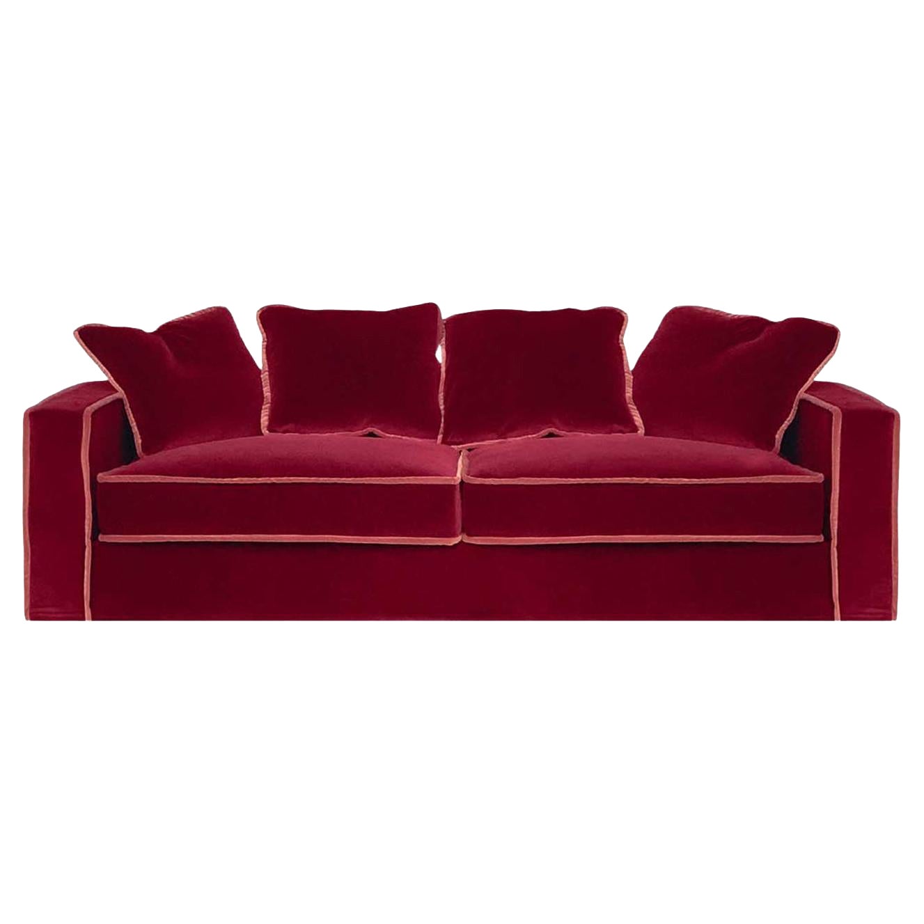 Raffaella Bio Red and Orange 3-Seater Sofa