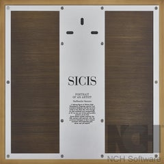 Raffaello Handmade Micro Mosaic Canvas Adorned Gold Silver White Diamond Jet