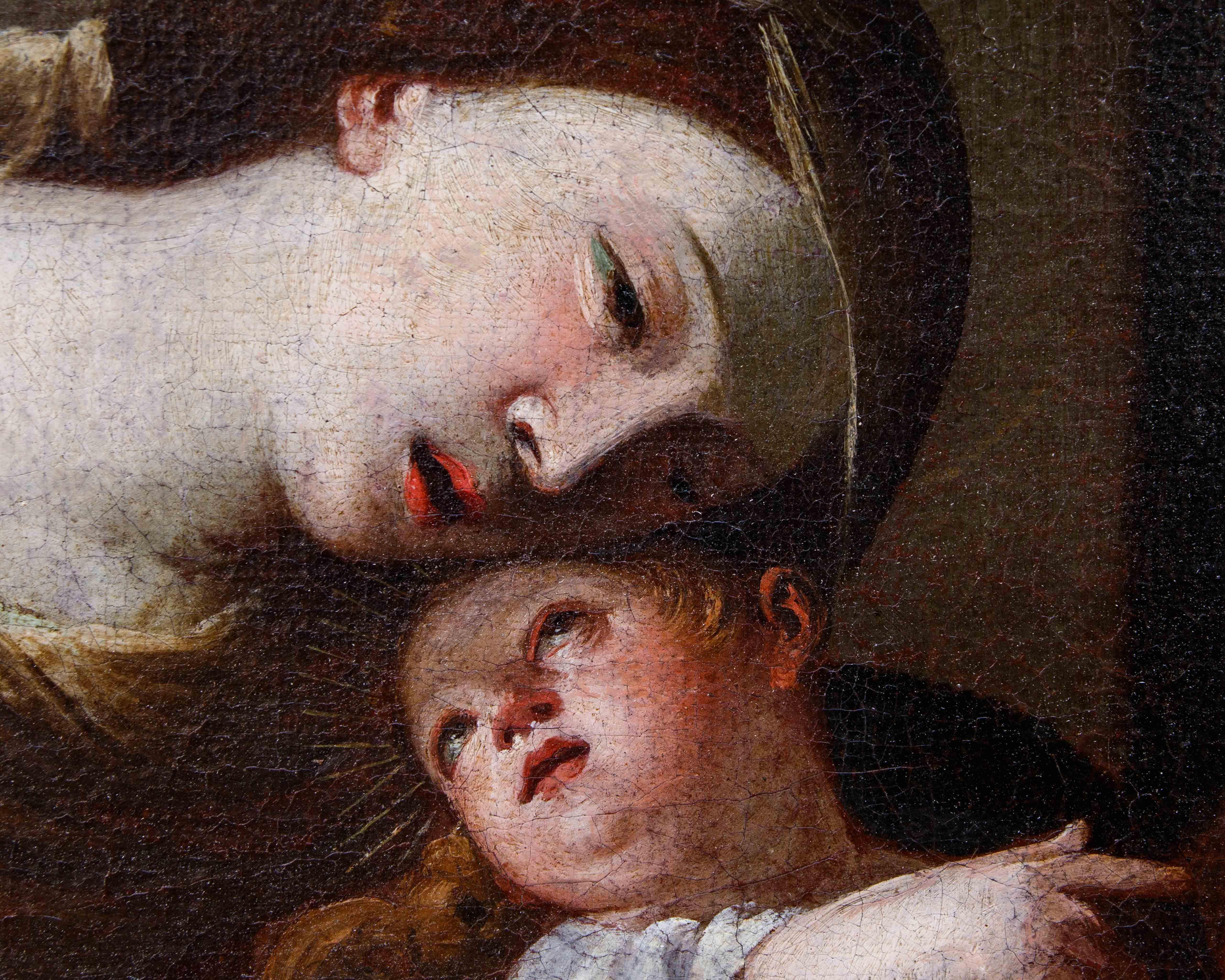Die Werkstatt von Raffaello Vanni (Siena, 1595- 1673), Madonna mit Kind im Angebot 10