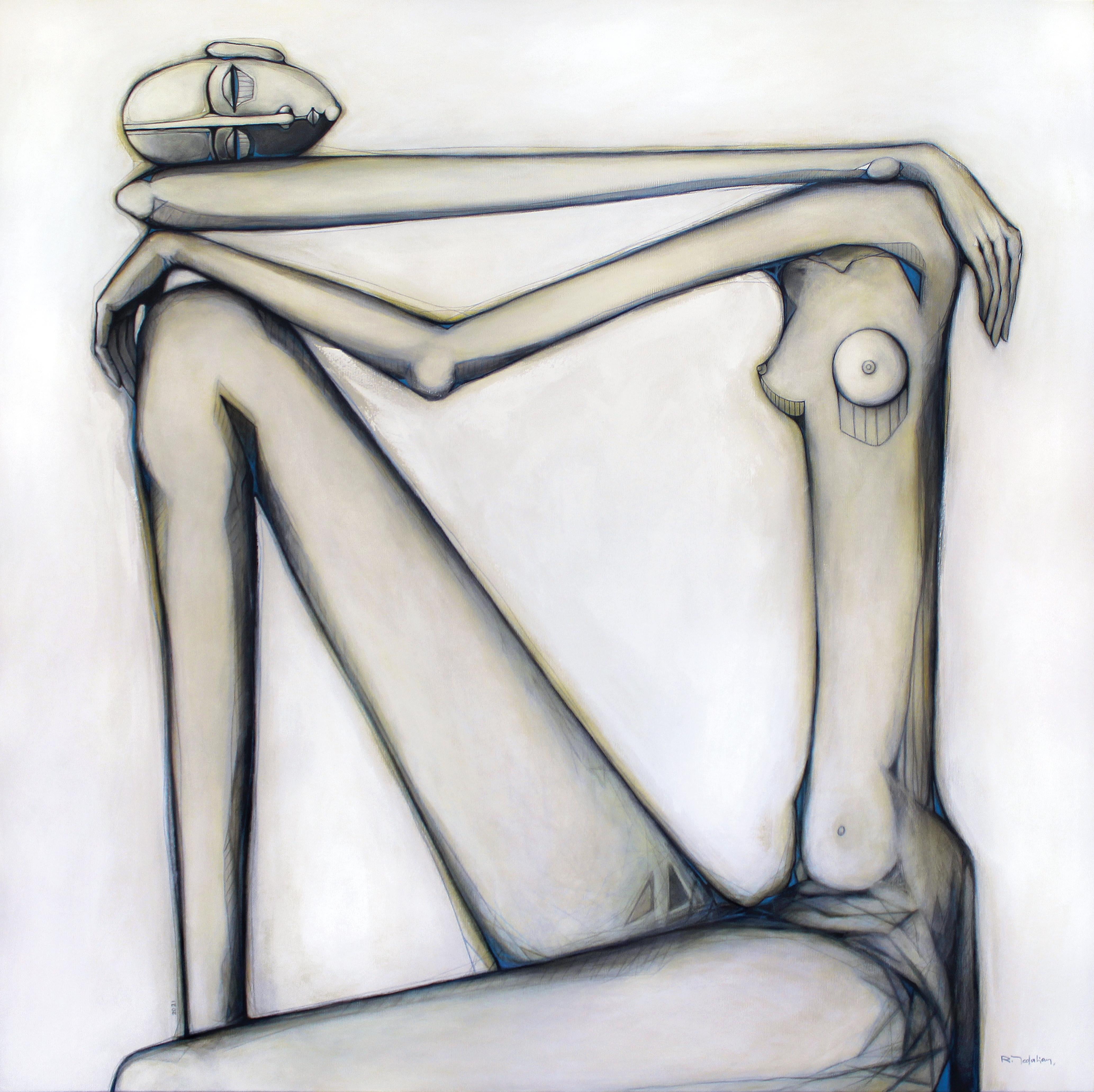 Raffi Yedalian Figurative Painting - Asymmetrical Thoughts