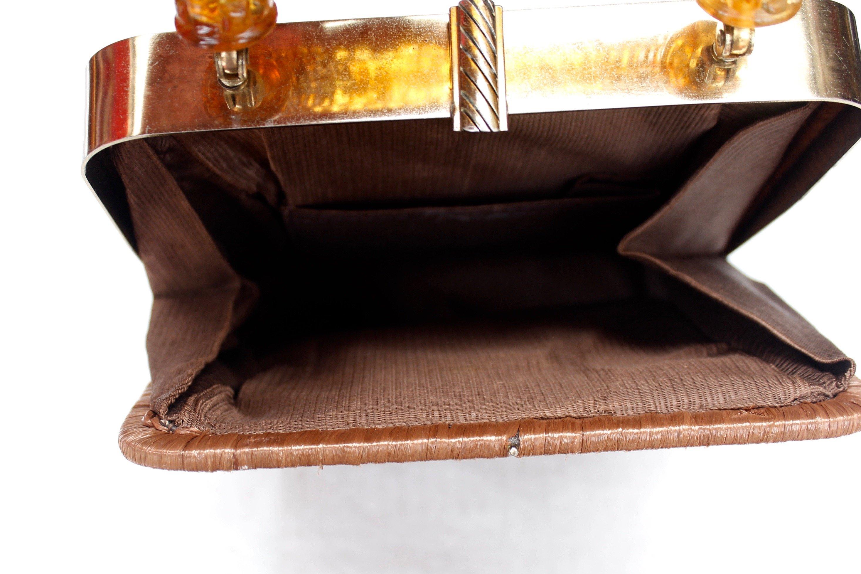 Raffia bag, 1960s For Sale 3