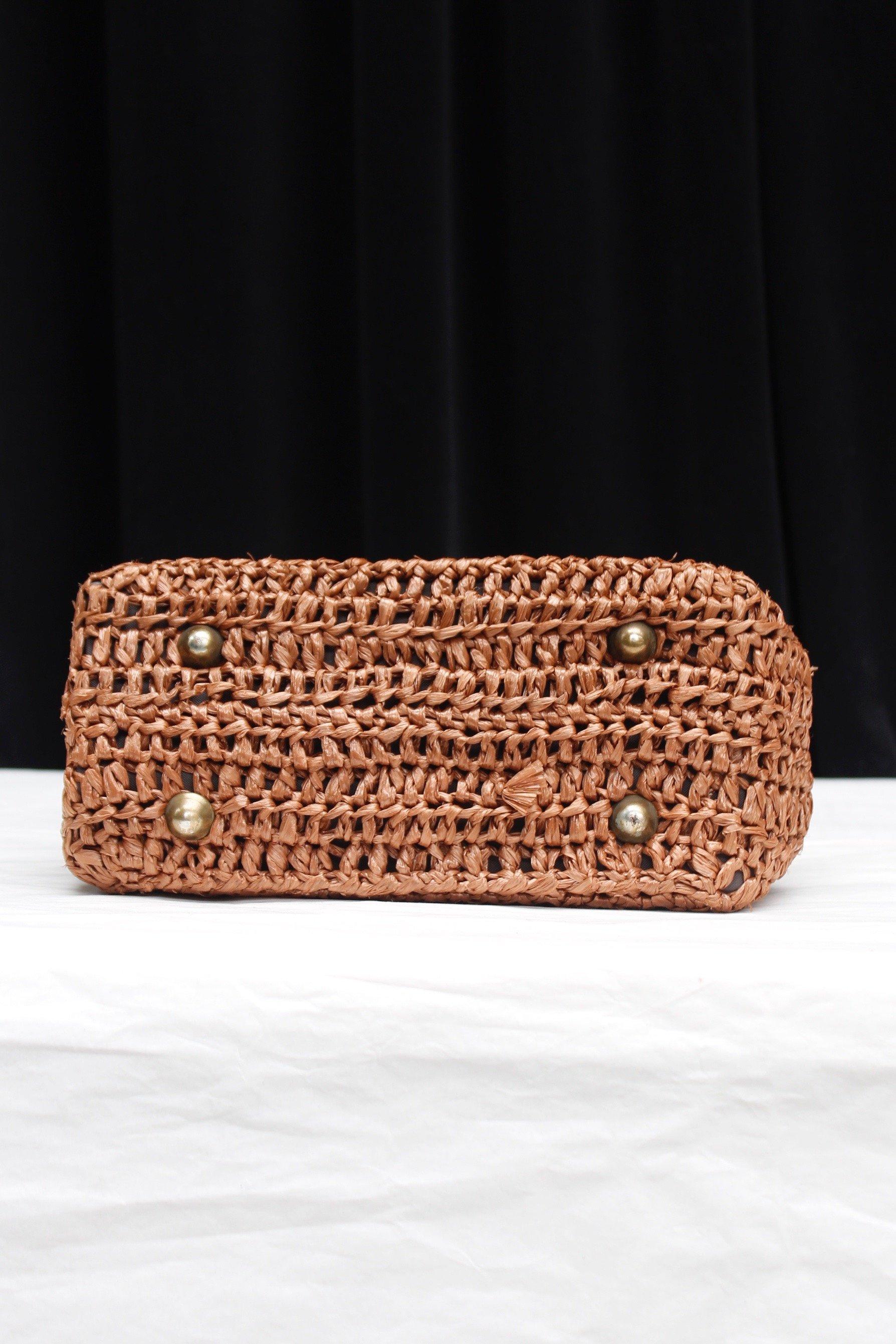 Raffia bag, 1960s For Sale 4