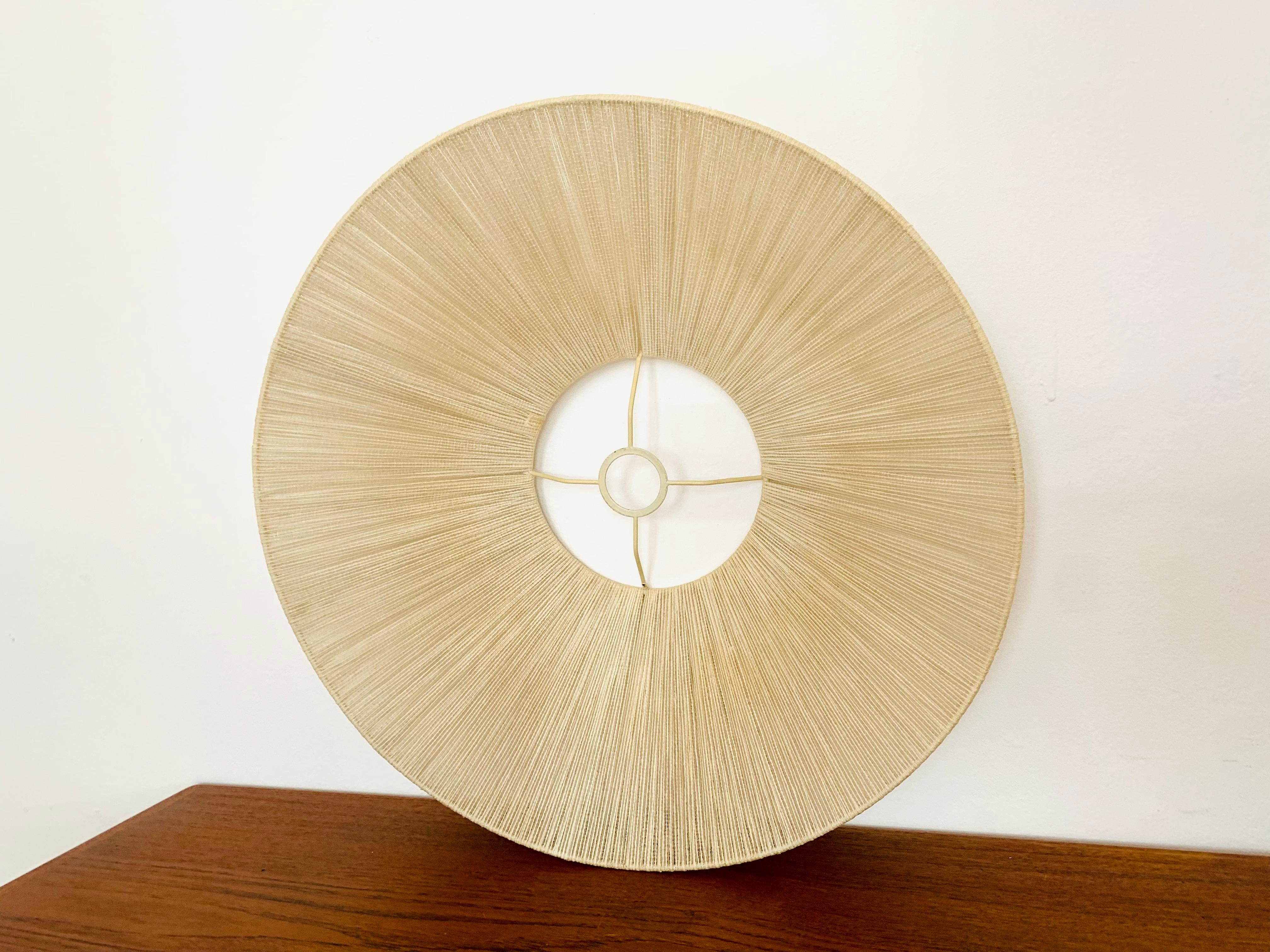 Raffia Bast and Walnut Pendant Lamp by Temde 10