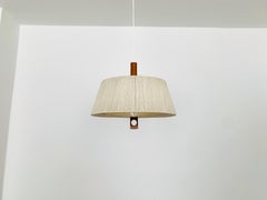 Raffia Bast and Walnut Pendant Lamp by Temde