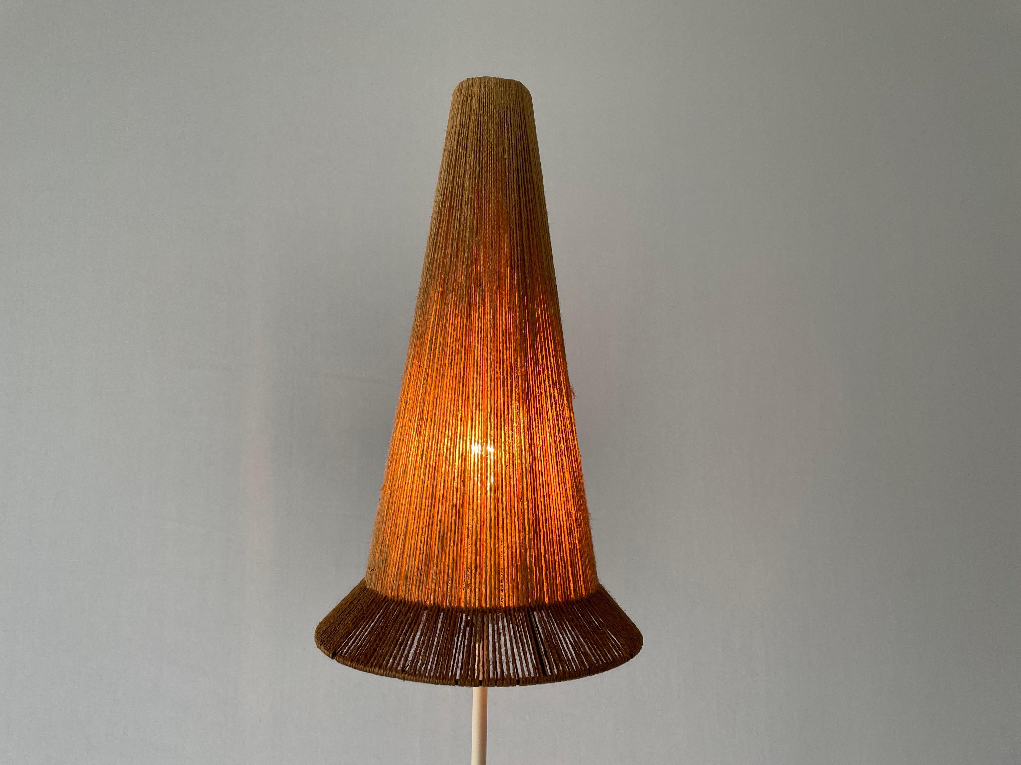Raffia Bast Floor Lamp by Hans-Agne Jakobsson for Markaryd, 1960s, Sweden For Sale 3