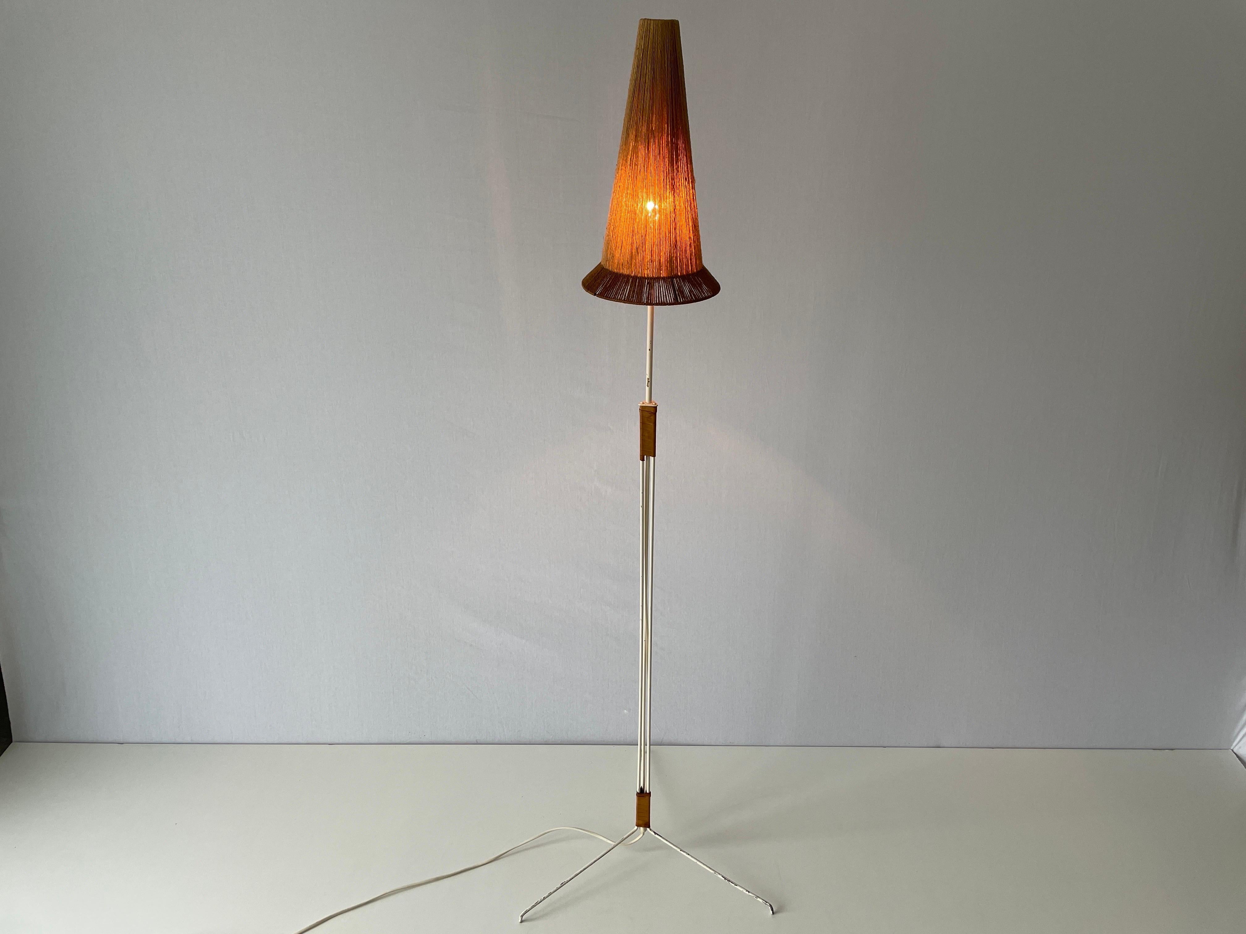 Raffia Bast Floor Lamp by Hans-Agne Jakobsson for Markaryd, 1960s, Sweden For Sale 2