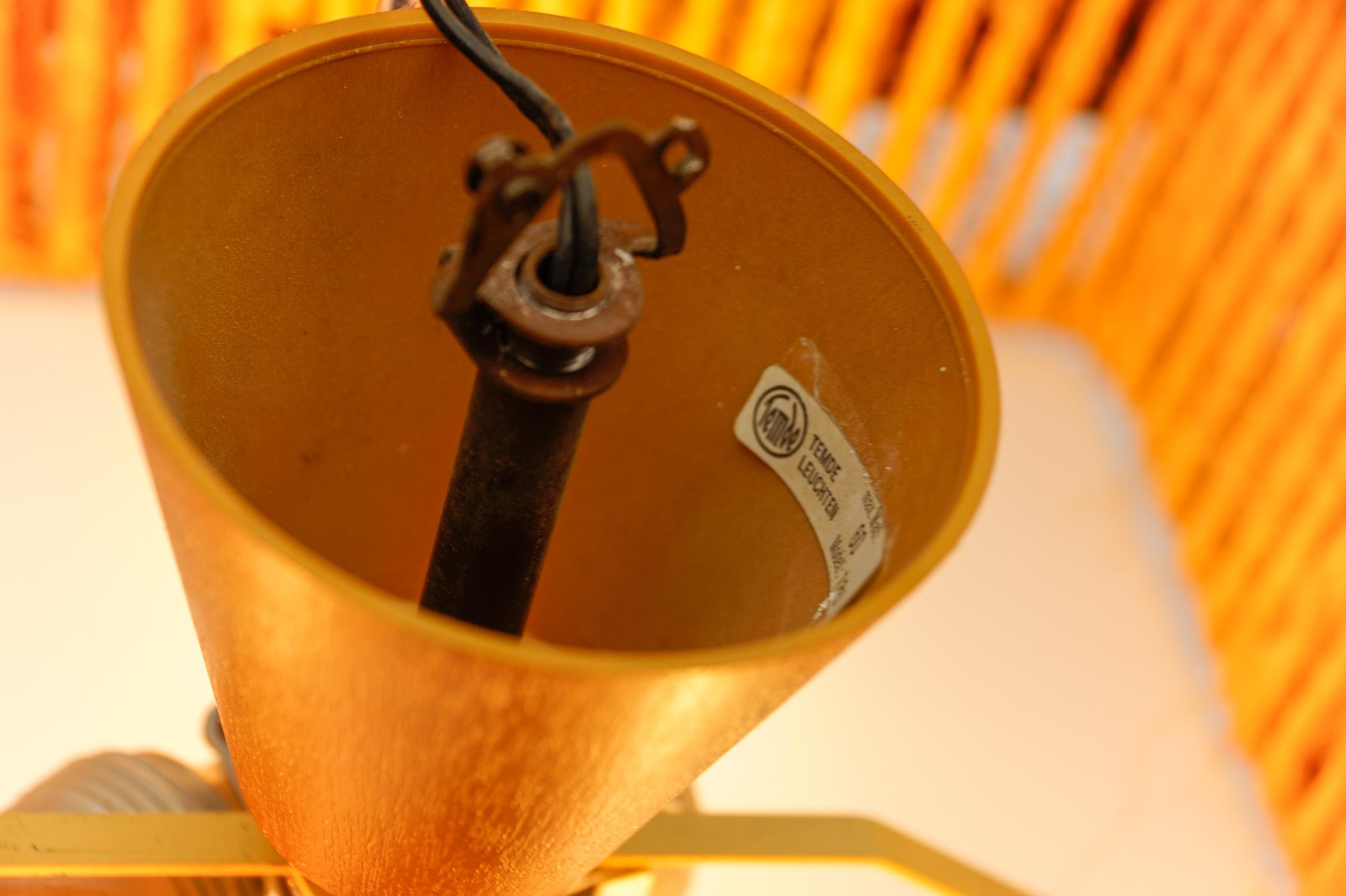 Lampada a sospensione Raffia Bast, Wood e Acrilico di Temde Switzerland, anni '60 in vendita 5