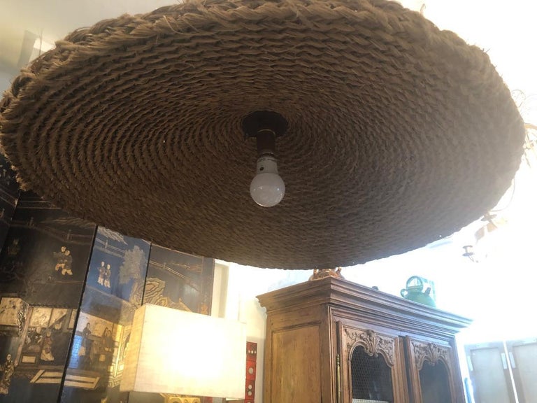 Lustre Raphia Lustres en raphia - En vente sur 1stDibs