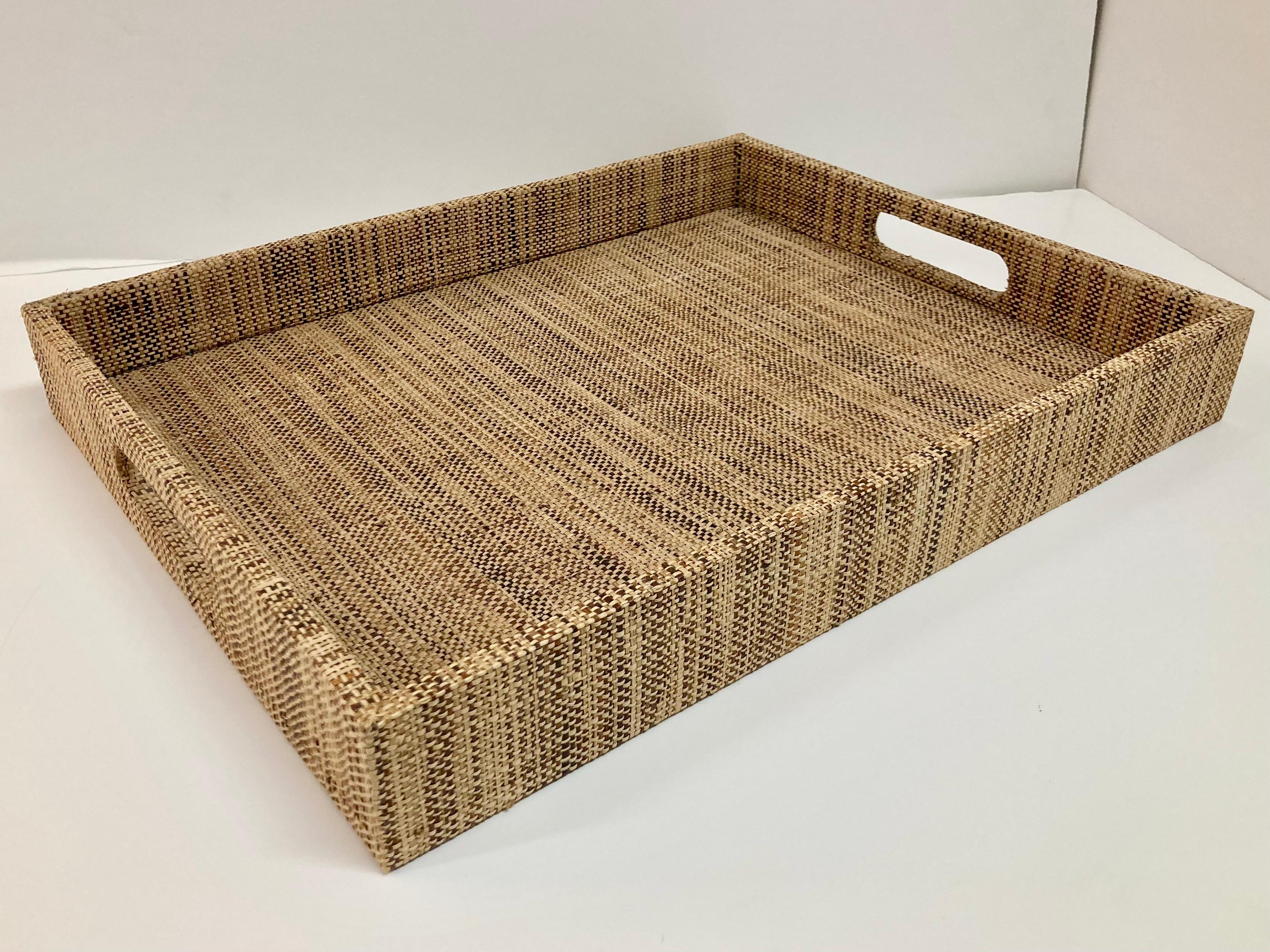 American Raffia Serving Tray