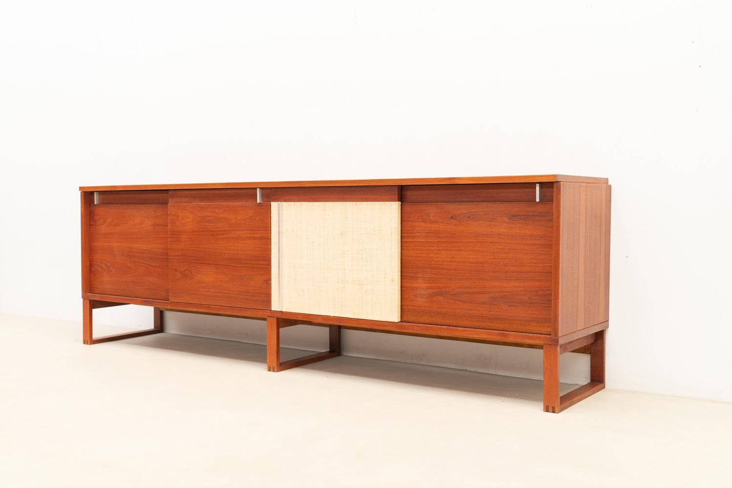 Raffia sideboard, 1960s For Sale 8