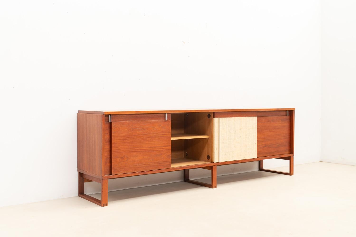 Mid-20th Century Raffia sideboard, 1960s For Sale