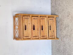 Elegante Kommode aus Bambus und Rattan mit 4 Schubladen, „Palm House“, 70er Jahre