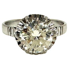 Vintage Raffinato anello da fidanzamento con diamante ct. 1.90
