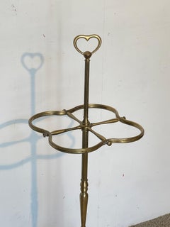 Elegant vintage brass umbrella stand with a marble base, "Imperium," from the 1970s