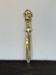 Fine letter opener made of gilded brass, "Golden Sultan," 1970s