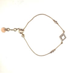 Rafinity Bracciale regolabile con cristalli in oro rosa 18 carati #20423