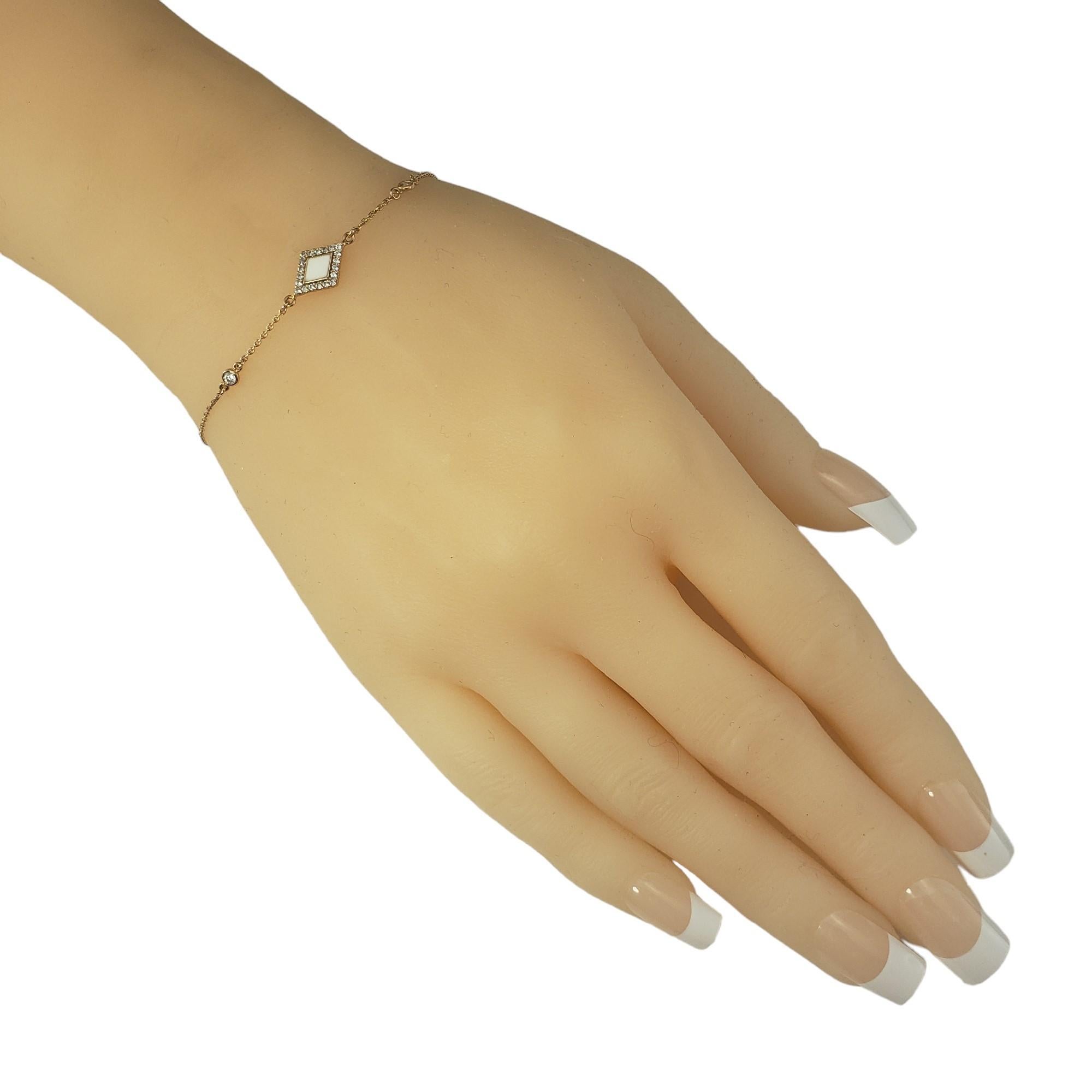 Rafinity Bracciale regolabile con cristalli in oro rosa 18 carati #20423 in vendita 2