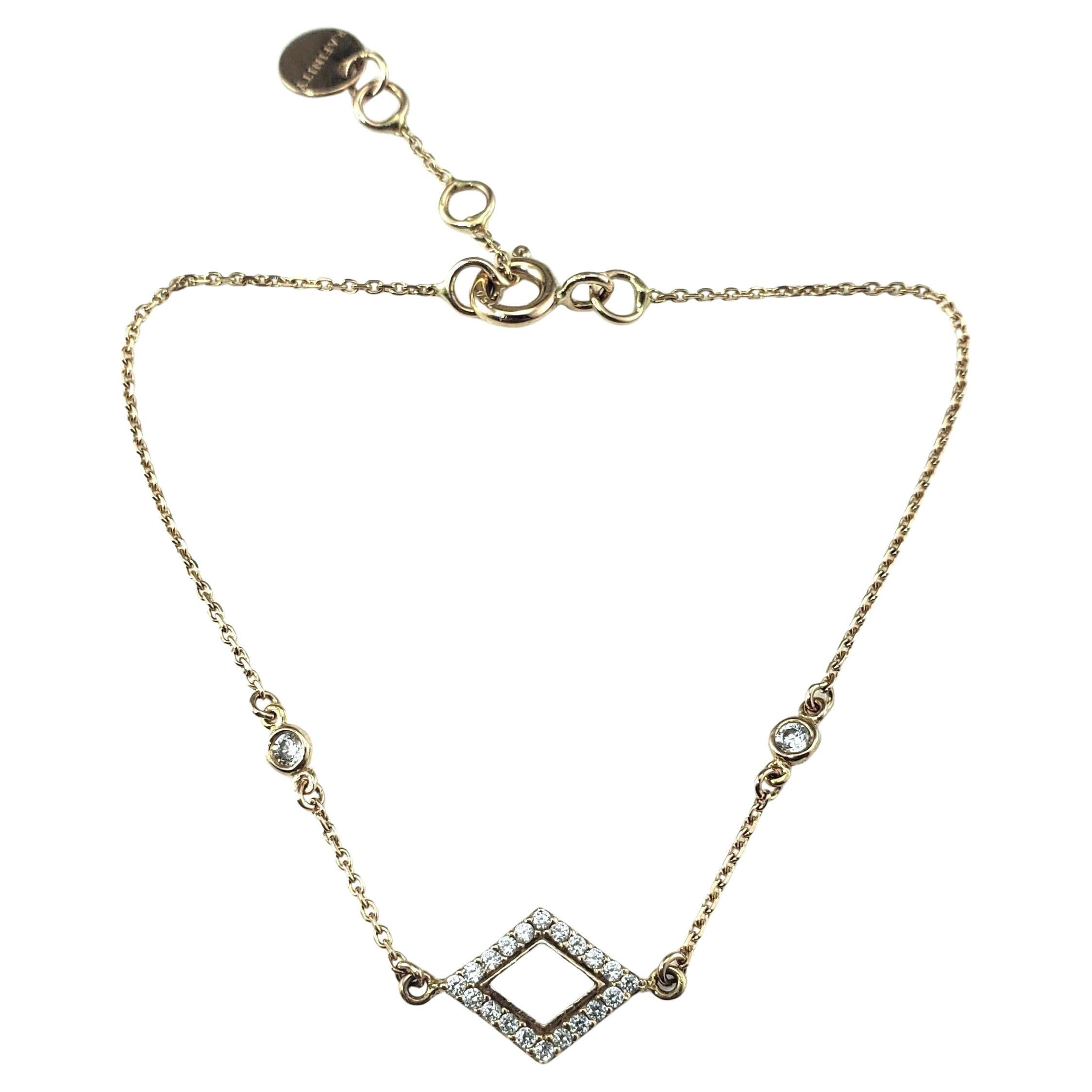 Rafinity Bracciale regolabile con cristalli in oro rosa 18 carati #20423 in vendita