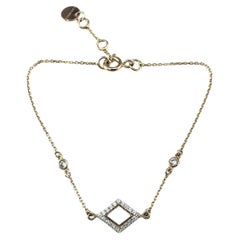 Rafinity Pulsera Ajustable de Cristal de Oro Rosa de 18 Kilates #20423