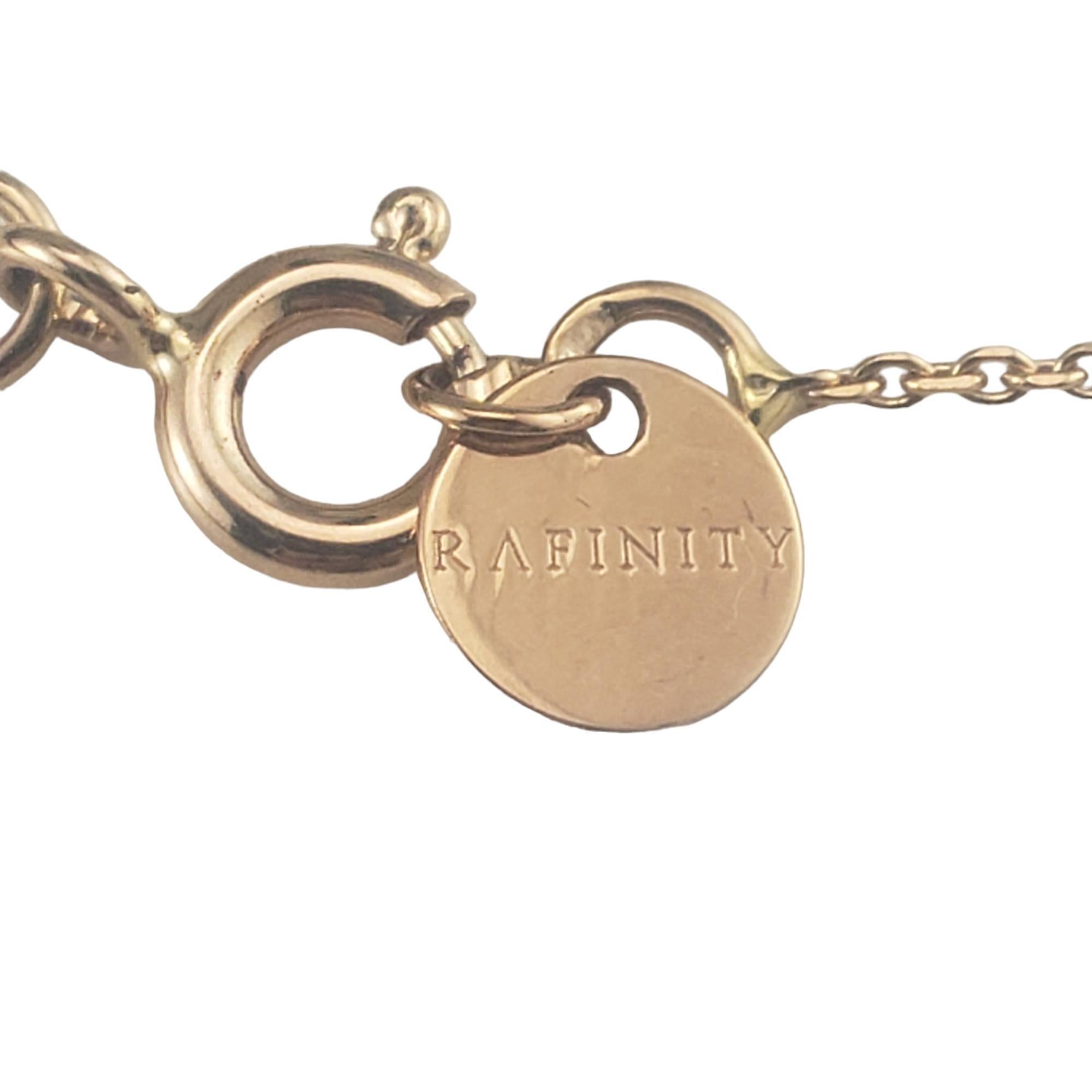 Women's Rafinity 18 Karat Rose Gold Station Necklace #16780 For Sale