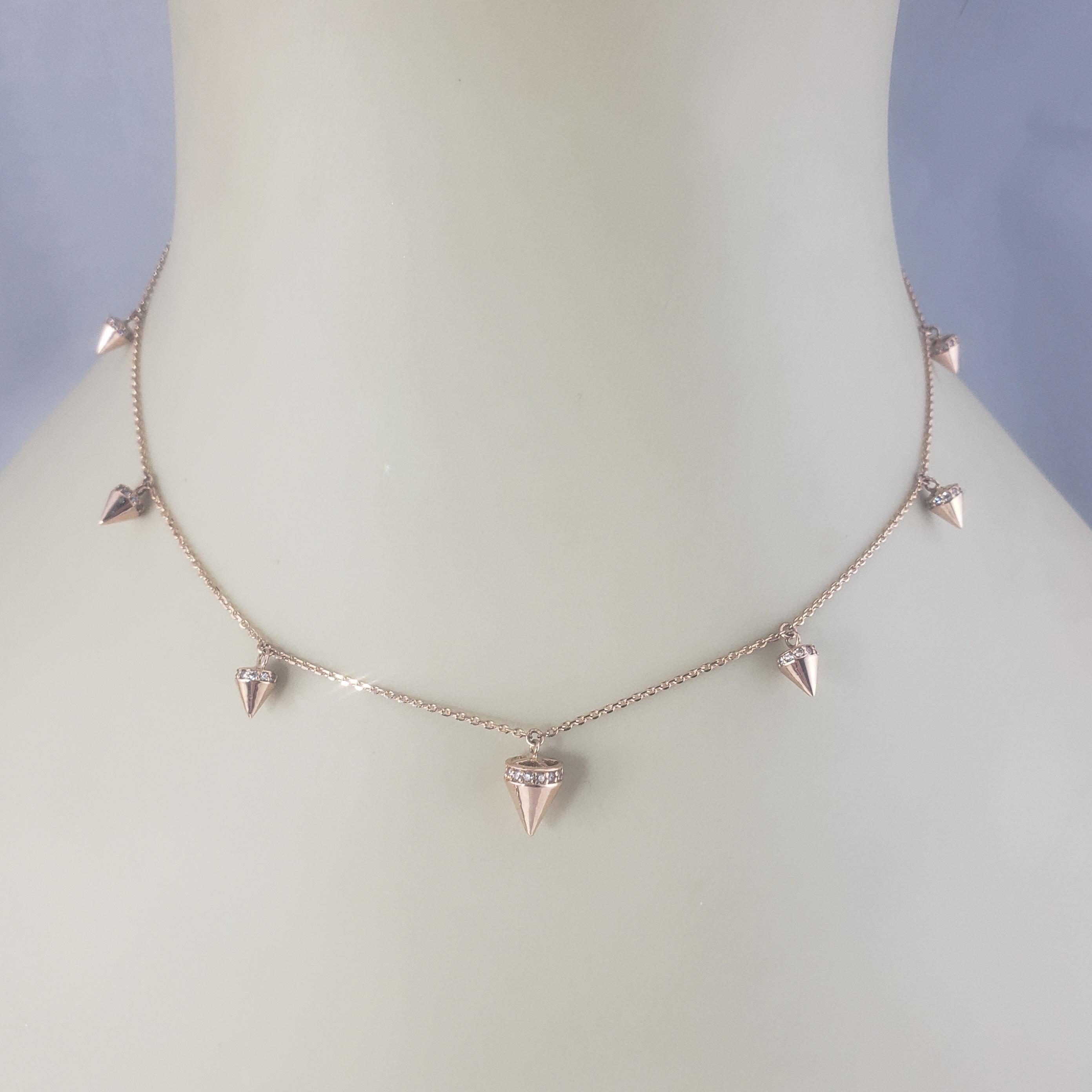 Collana Rafinity Station in oro rosa 18 carati #16780 in vendita 2