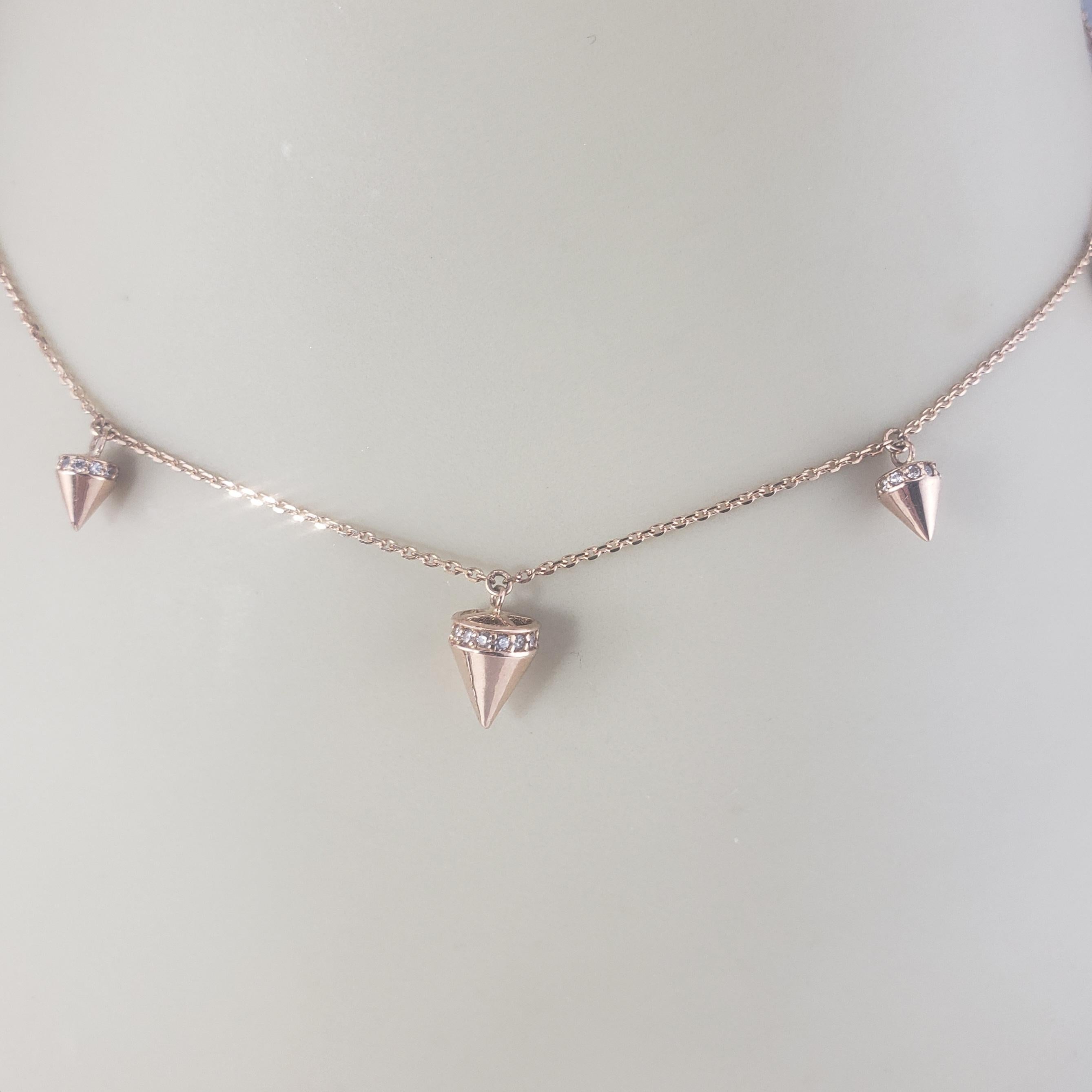 Collana Rafinity Station in oro rosa 18 carati #16780 in vendita 3