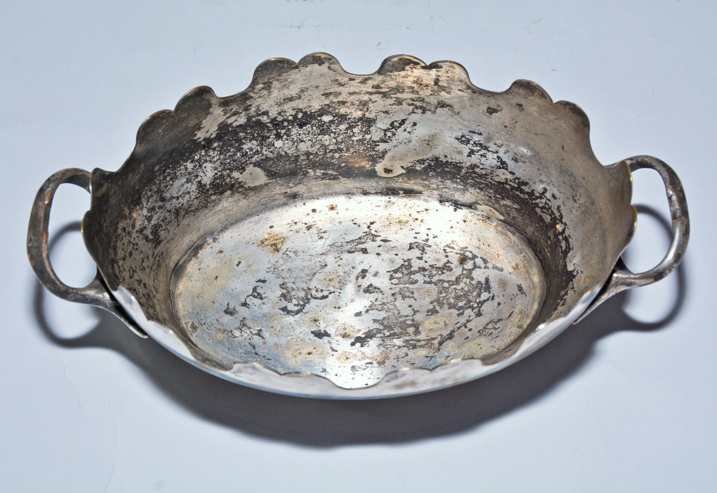 Silver Plate Antique French Monteith Bowl or Rafraichissoir For Sale