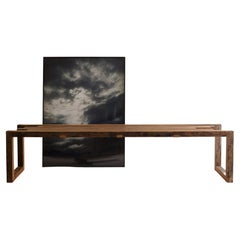 Banc contemporain par Leo Strauss, Wood Wood Tropical récupéré